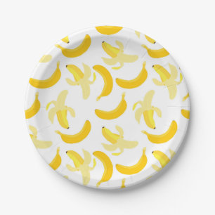 Banana pattern paper plate