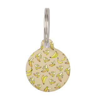 Banana Pattern Pet Tag