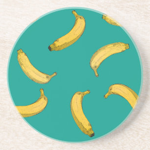 Banana pattern sketch version coaster