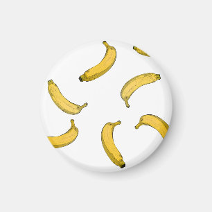 Banana pattern sketch version magnet