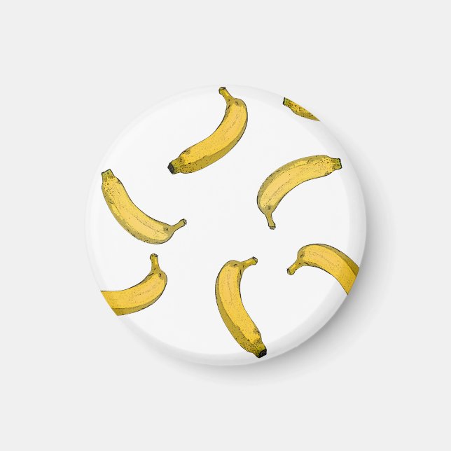 Banana pattern sketch version magnet (Front)