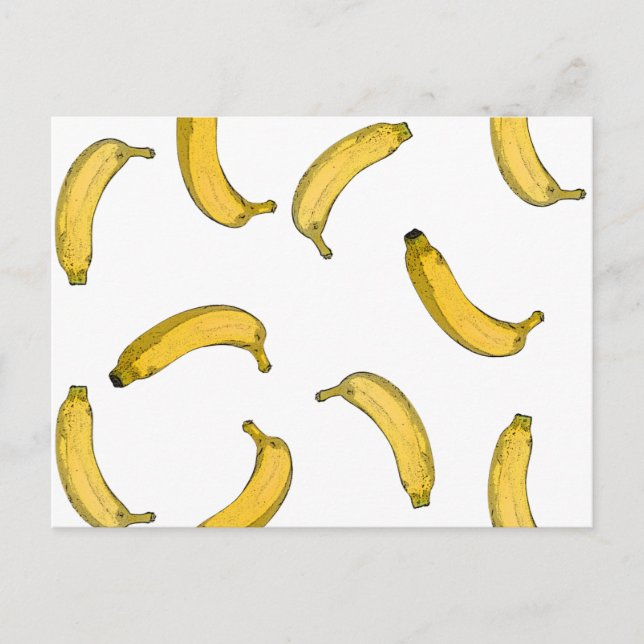 Banana pattern sketch version postcard (Front)