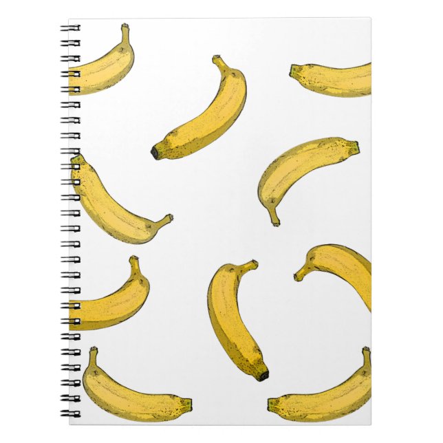Banana pattern sketch version spiral notebook (Front)