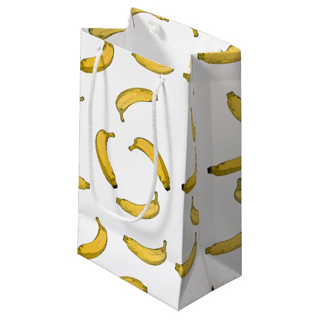 Banana Pattern Small Gift Bag (Front Angled)