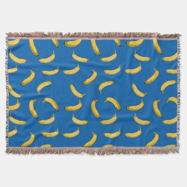 Banana Pattern Throw Blanket (Front)