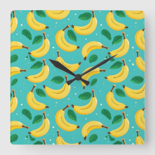 Banana Pattern Wall Clock