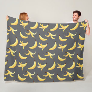 Banana peels polygon modern pattern fleece blanket