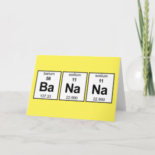 BaNaNa Periodic Table Card