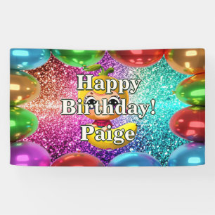 Banana Personalised character birthday banner