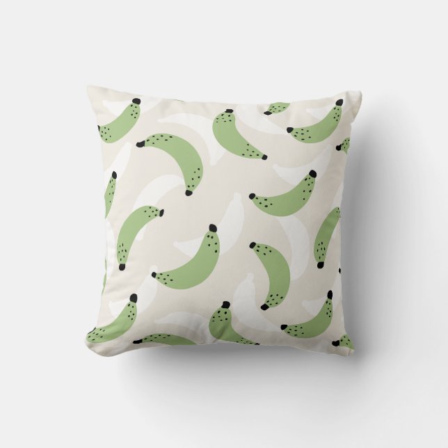 Banana Pop Sage Green Cushion (Front)