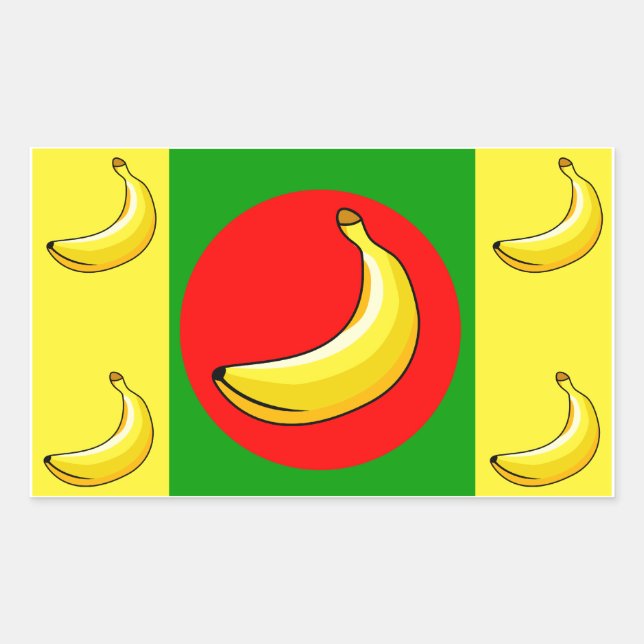Banana Republic Flag Rectangular Sticker (Front)