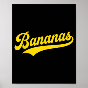 Banana Retro Humour Bananas Classic Men Women Kids Poster