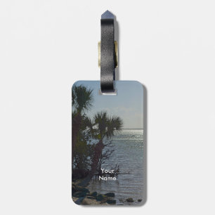 Banana River Palm Trees Painterly Luggage Tag