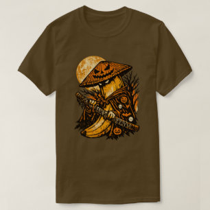 Banana Ronin Halloween Night — Spooky Warrior Retr T-Shirt