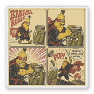 Banana Ronin Pickle Jar — The True Battle Within