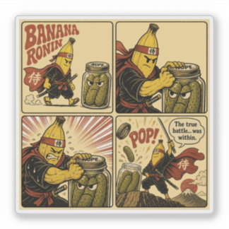 Banana Ronin Pickle Jar — The True Battle Within