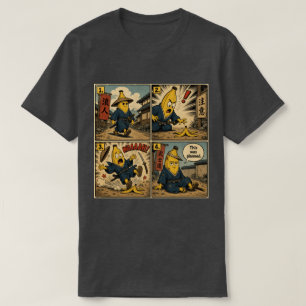 Banana Ronin Slip — Funny Bushido Comic Strip T-Shirt