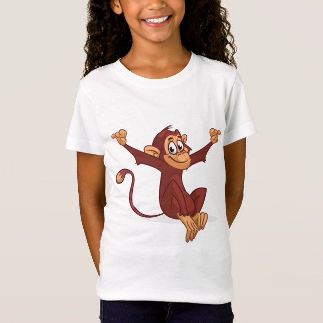 Banana Shenanigans: Hilarious Monkey Antics T-Shirt (Front)