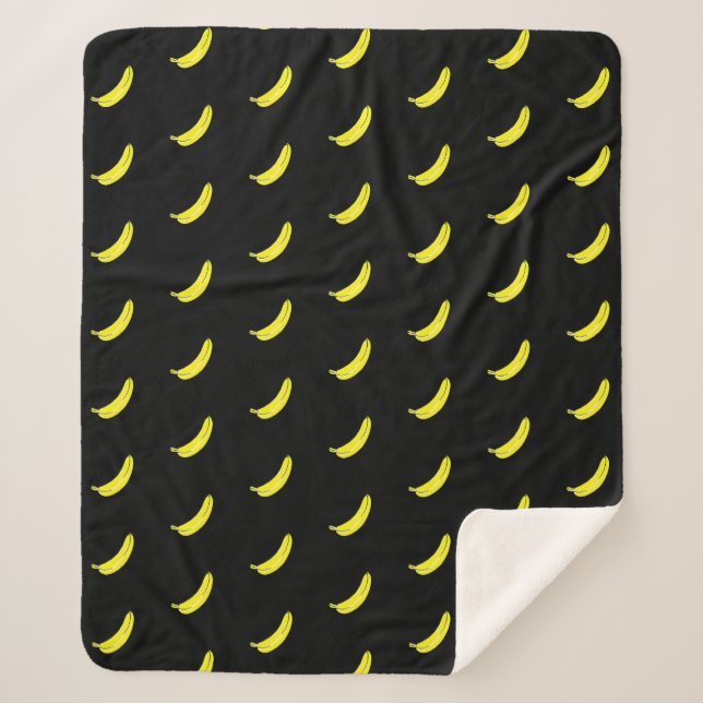 Banana Sherpa Blanket (Front)