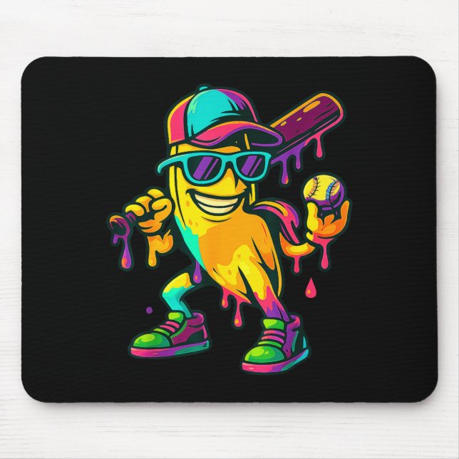 Banana Shirt Funny Banana Drip Graphic Kids Boys G Mouse Pad (Front)