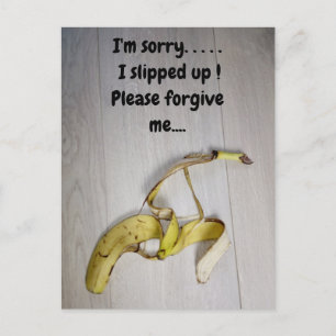 Banana skin postcard