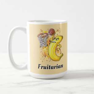 Banana Slam Dunk Hand-Drawn Artwork Customisable Coffee Mug