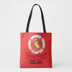 Banana Slugger Funny Baseball Custom Graphic  Tote Bag