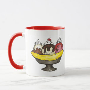 Banana Split Ice Cream Shoppe Sundae Sunday Funday Mug