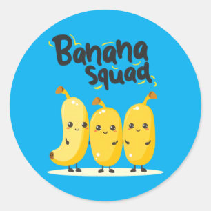 Banana Squad Funny Fruit Lover Summer Vacation Classic Round Sticker