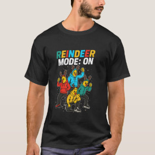 Banana Squad Reindeer Mode ON Family Merry Christm T-Shirt