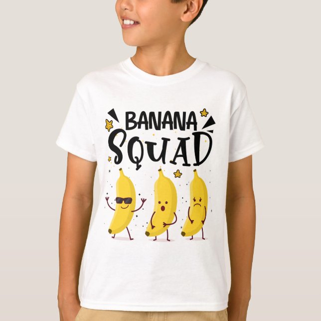 Banana Squad Summer Funny Banana Fruit Lovers T-Shirt (Front)