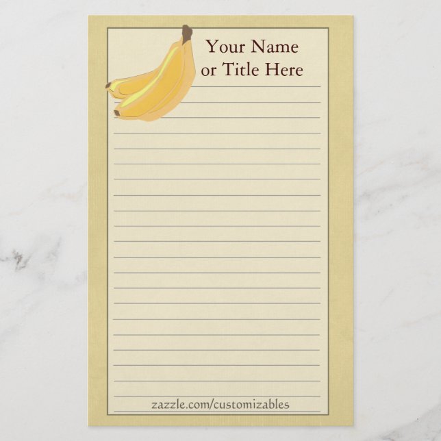 Banana Stationery (Front)