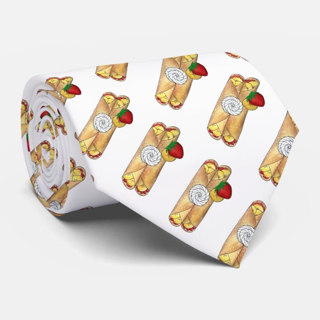 Banana Strawberry Crêpes French Food Cuisine Crepe Tie (Rolled)