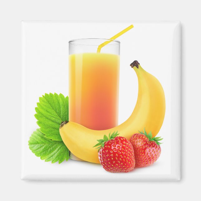 Banana strawberry shake magnet (Front)