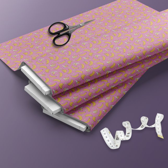 Banana Stripe Vector Pattern | Magenta Fabric (Creator Uploaded)