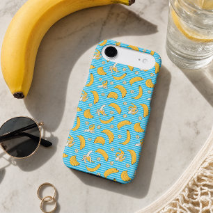 Banana Stripe Vector Pattern Turquoise Blue