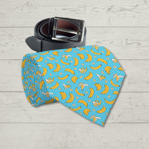 Banana Stripe Vector Pattern   Turquoise Blue Tie