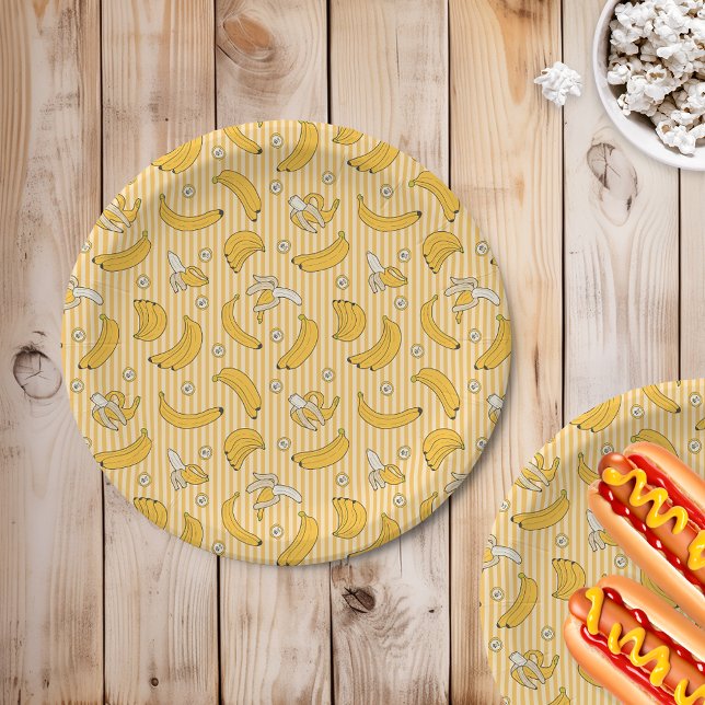 Banana Stripe Vector Pattern | Yellow Paper Plate (Creator Uploaded)