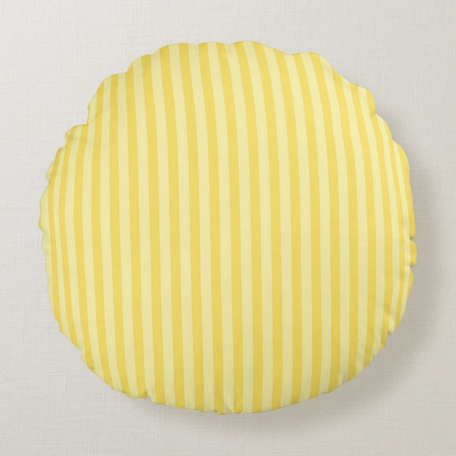 Banana Stripes  Round Cushion (Front)