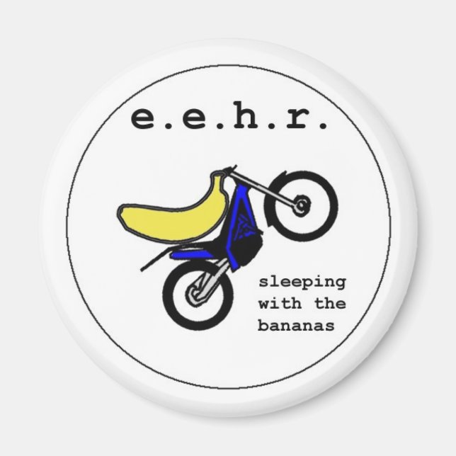 Banana Stunt Motorcyclist Magnet (Front)