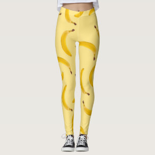 Banana Texture light yellow leggings