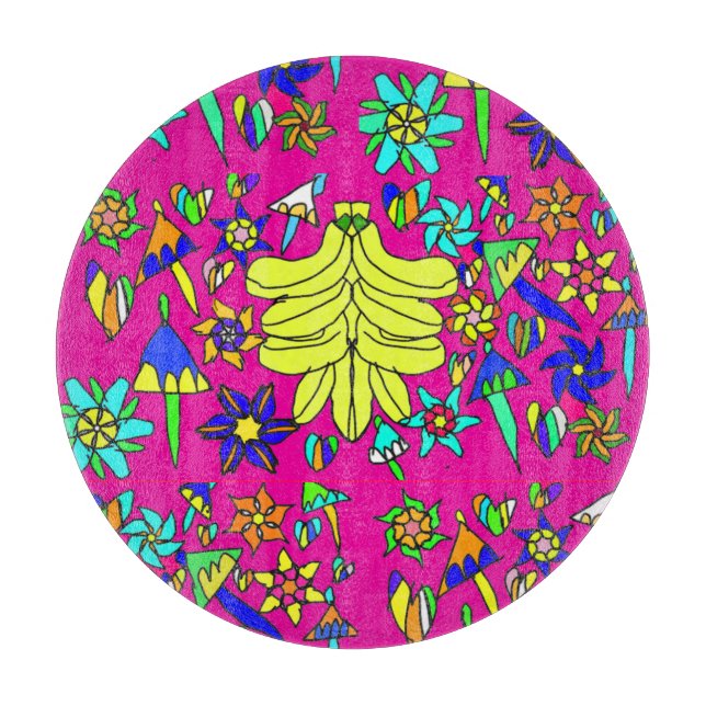 Banana topical Sorbet Cutting Board (Front)