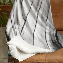 Banana Tree Bark Throw Blanket - Cosy Monochrome