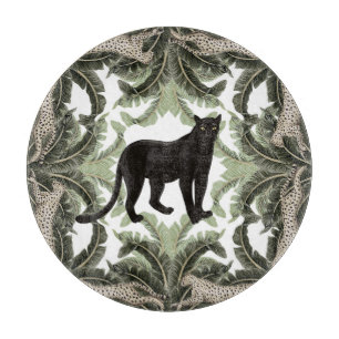 Banana Tree Cheetah Tropical Pattern Cutting Board