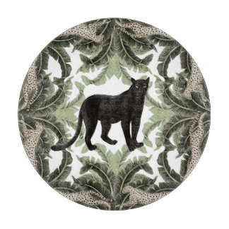 Banana Tree Cheetah Tropical Pattern Cutting Board