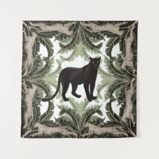 Banana Tree Cheetah Tropical Pattern Tapestry
