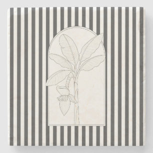 Banana tree Elegant Flower Botanical Stone Coaster