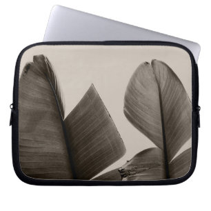 Banana Tree Leaves in Sepia Laptop Sleeve