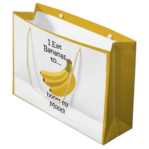 Banana Tropical Fruit Boost My Mood Funny Large Gift Bag