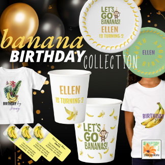 Banana watercolor bananas party